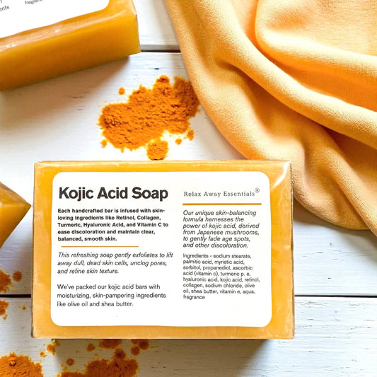 Kojic Acid & Turmeric Brightening Soap with Retinol, Collagen & Hyaluronic Acid