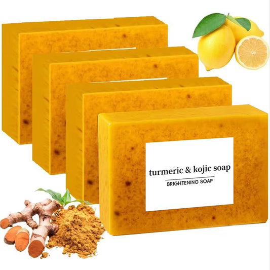 Handmade Turmeric & Kojic Acid Brightening Soap with Retinol & Glutathione