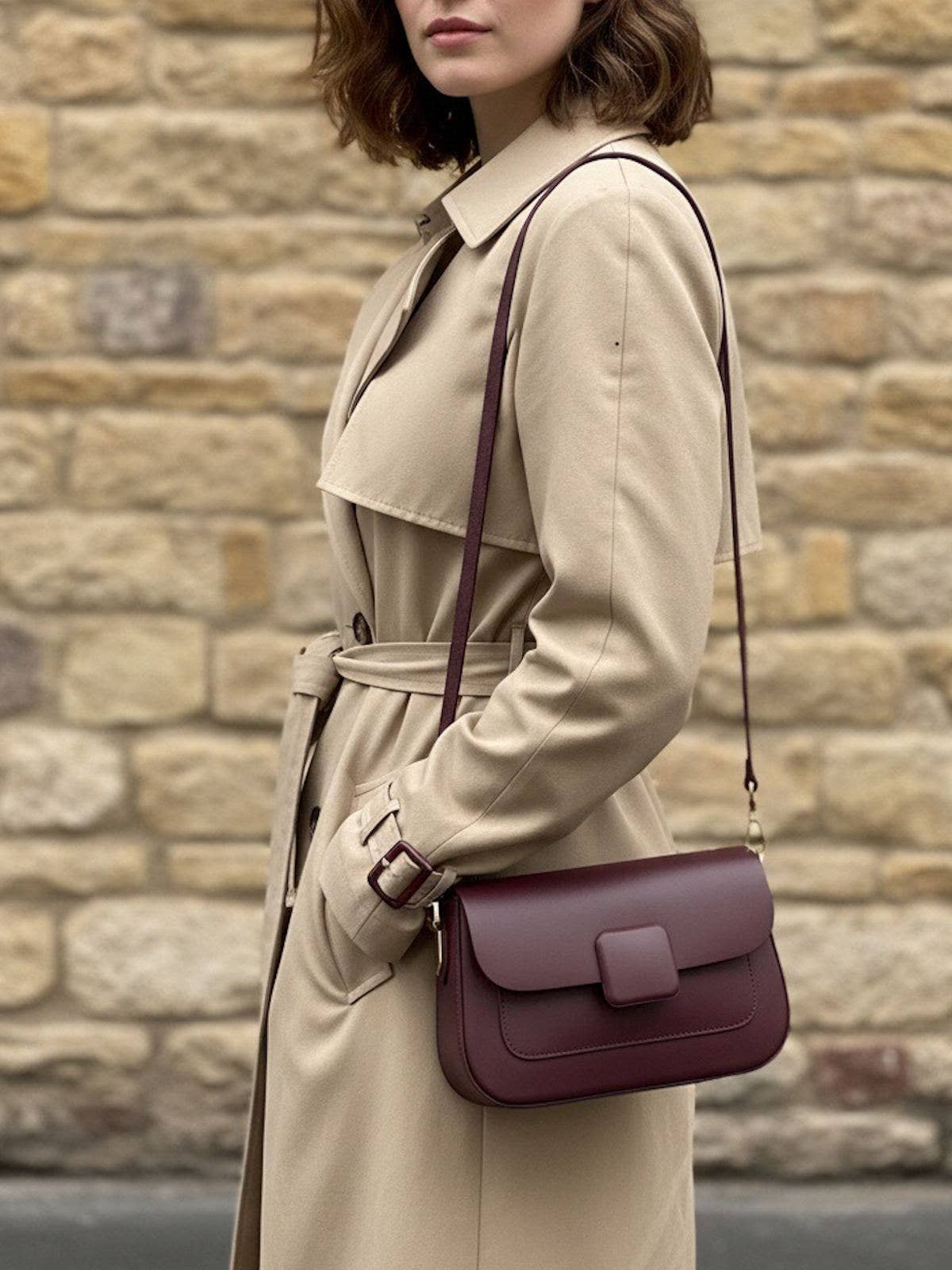 The Verona Leather Baguette Bag