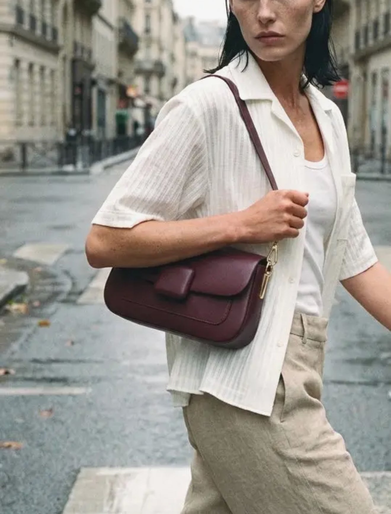 The Verona Leather Baguette Bag